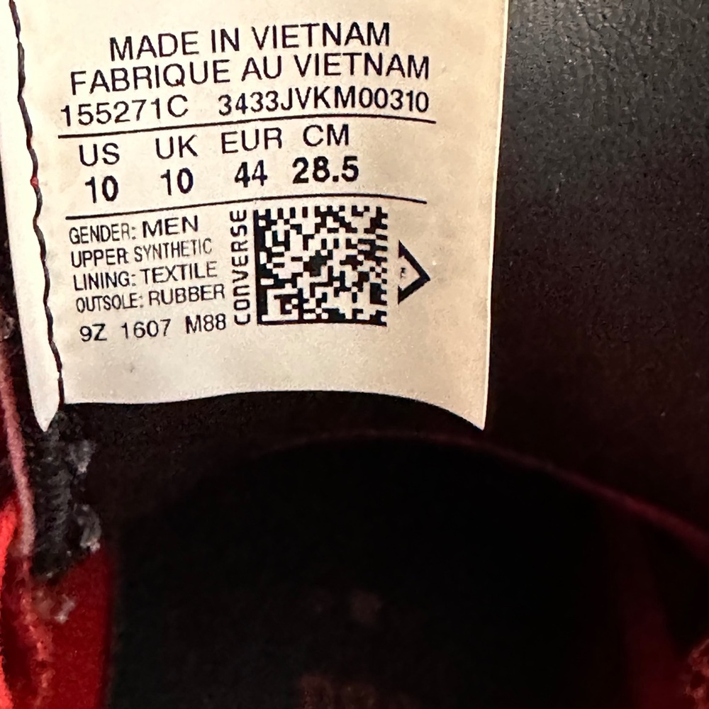 Converse Ctas Alpha Mens Size 13 Red Python Print… - image 8